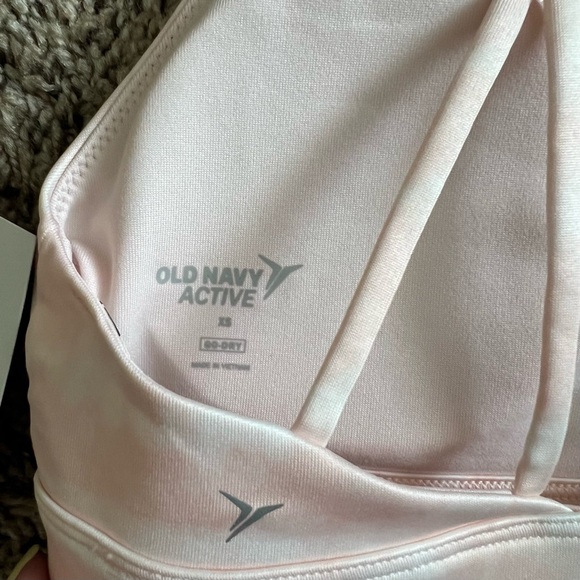 Women's Light Pink Strappy Sports Bra - Picture 4 of 5